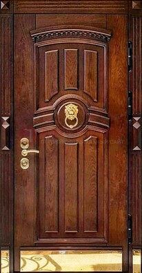 Входная дверь с виноритом в коричневом цвете ДВТ-236 в Кингисеппе