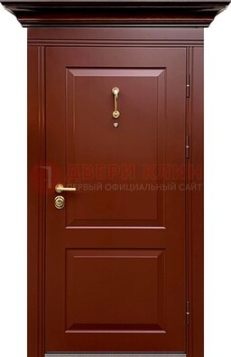 Красная железная дверь винорит для частного дома ДВТ-251 в Кингисеппе