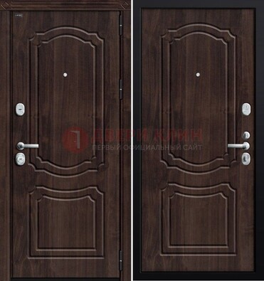 Темная входная дверь с МДФ ДМ-2222 в Сочи