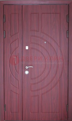 Красная железная дверь с виноритом ДВТ-3 в Кингисеппе