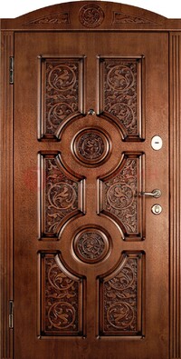 Коричневая входная дверь с виноритом ДВТ-41 в Смоленске