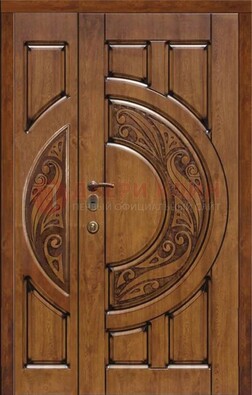 Коричневая входная дверь с виноритом ДВТ-5 в Кингисеппе