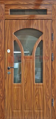Коричневая классическая входная дверь с виноритом ДВТ-66 в Кингисеппе