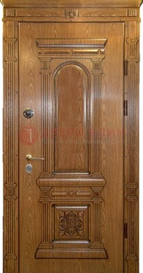 Коричневая железная дверь с виноритом Золотой дуб ДВТ-67 в Кингисеппе