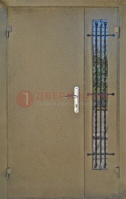 Тамбурная дверь Порошок со стеклом и ковкой ПЛ-20 в Кингисеппе
