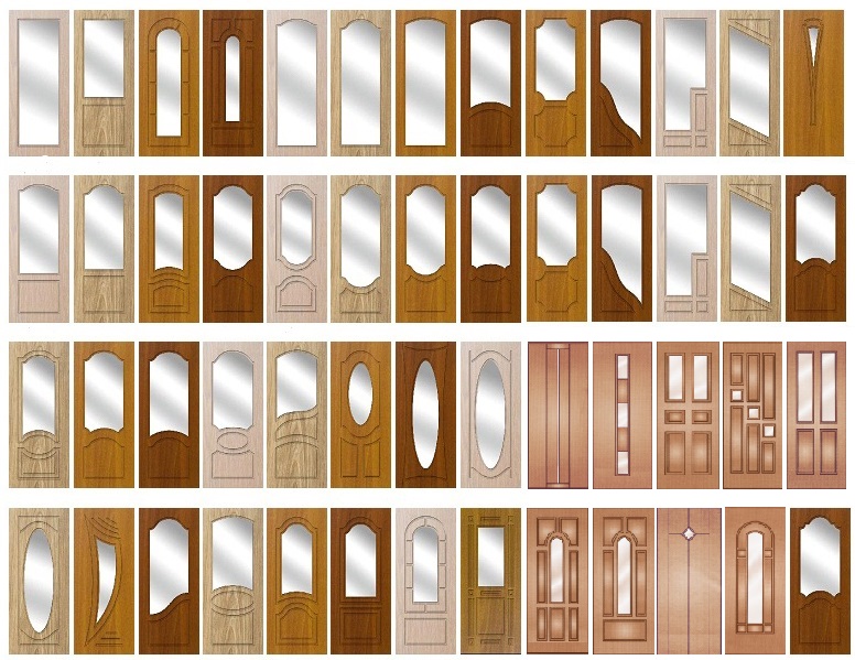 Образцы вариантов дверей со стеклопакетом